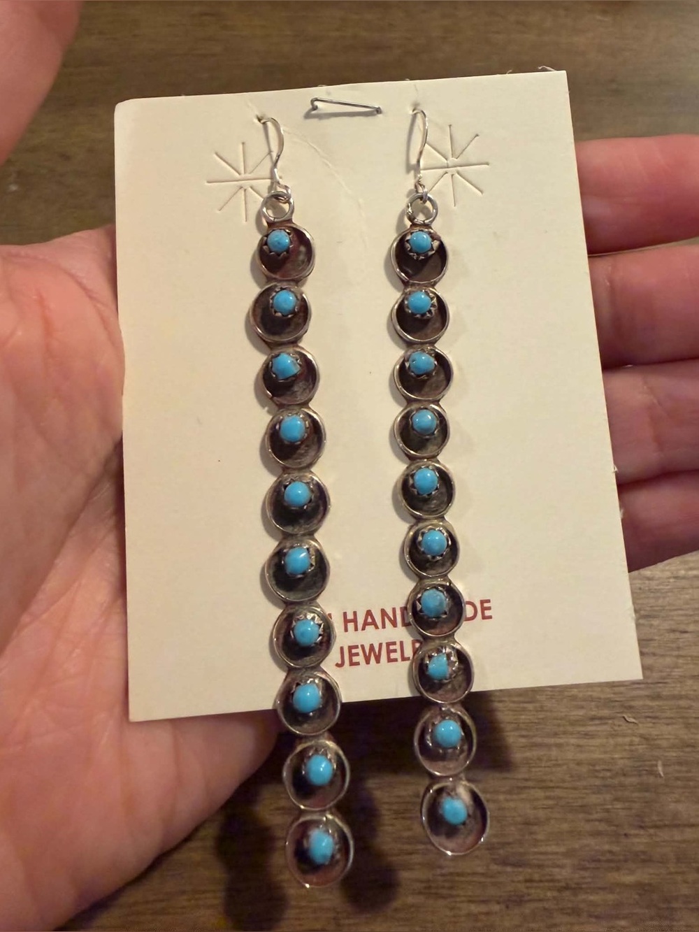 Navajo sterling silver turquoise earrings